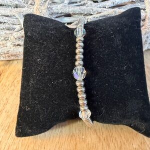 Elegant Silver Beaded Bracelet